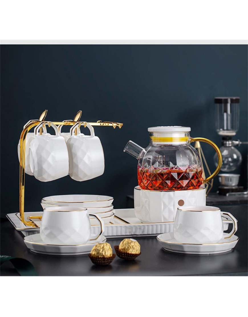 WALNUT Ensemble de théières de Fleurs Nordiques Chauffage Chauffant à Fruits bouillies théières en céramique de thé en céramique Tasse de thé Color : B Size - BJDWDZGTP