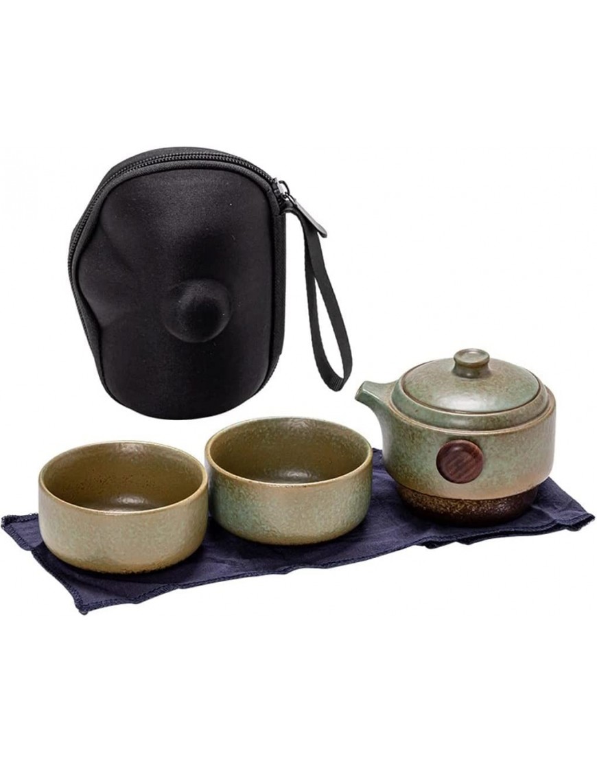 XIULAIQ Jeu de thé portable chinois Céramique 1 Pot 2 tasses Tasse à thé de voyage Set Tasses Sac de rangement Teaware Set Conteneur d'isolation thermique - B9BNKIMFL