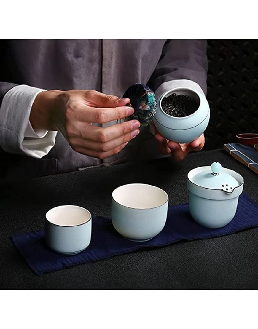 XIULAIQ Voyage de rangement portable Kung Fu Tea sert avec des canettes à thé un sac de rangement une casserole deux tasses Color : As shown Size : One size - B989DYUSJ