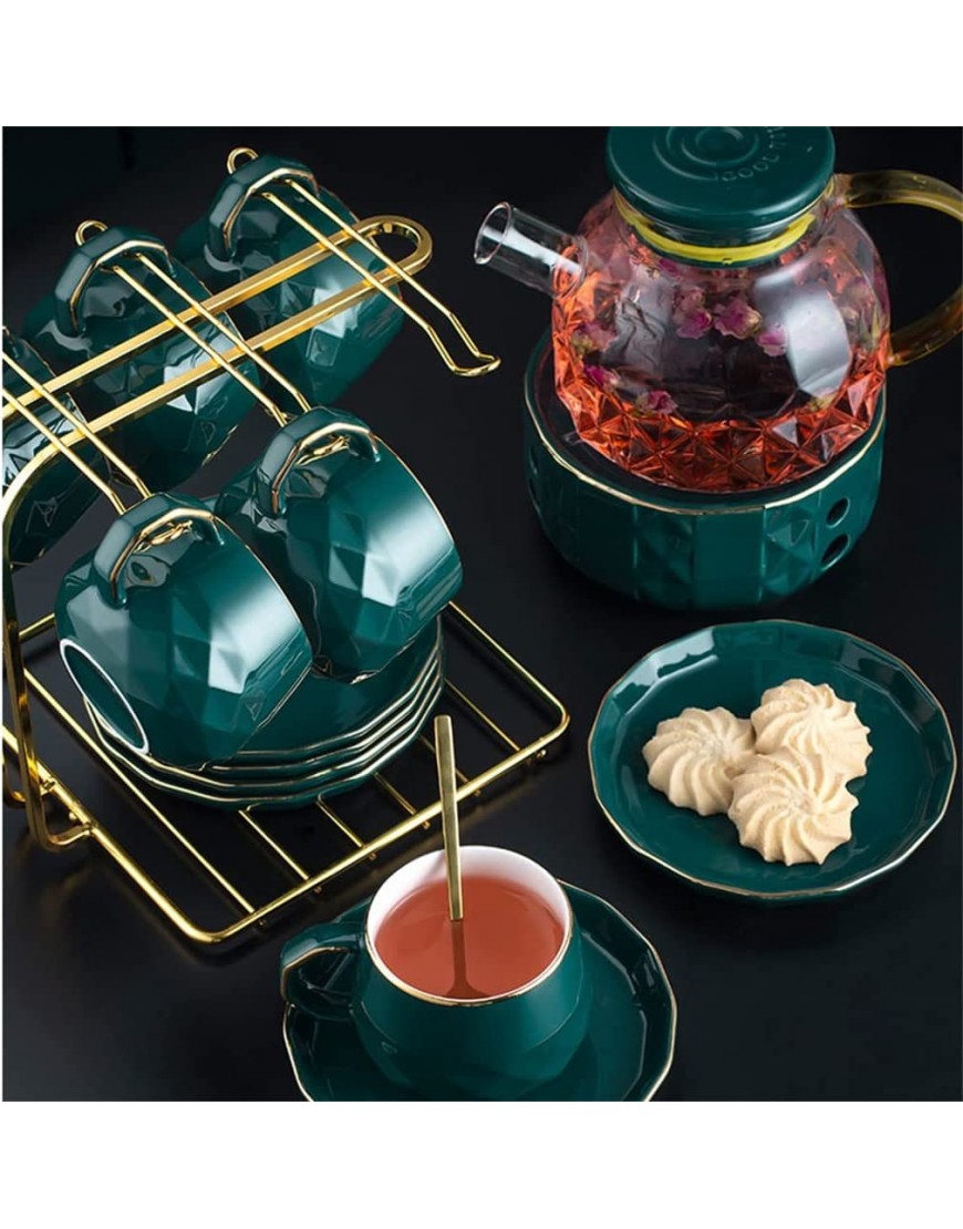 ZHGYD Ensemble de théières de Fleurs Nordiques Chauffage Chauffant à Fruits bouillies théières en céramique de thé en céramique Tasse de thé Color : A Size - BD254LSQT