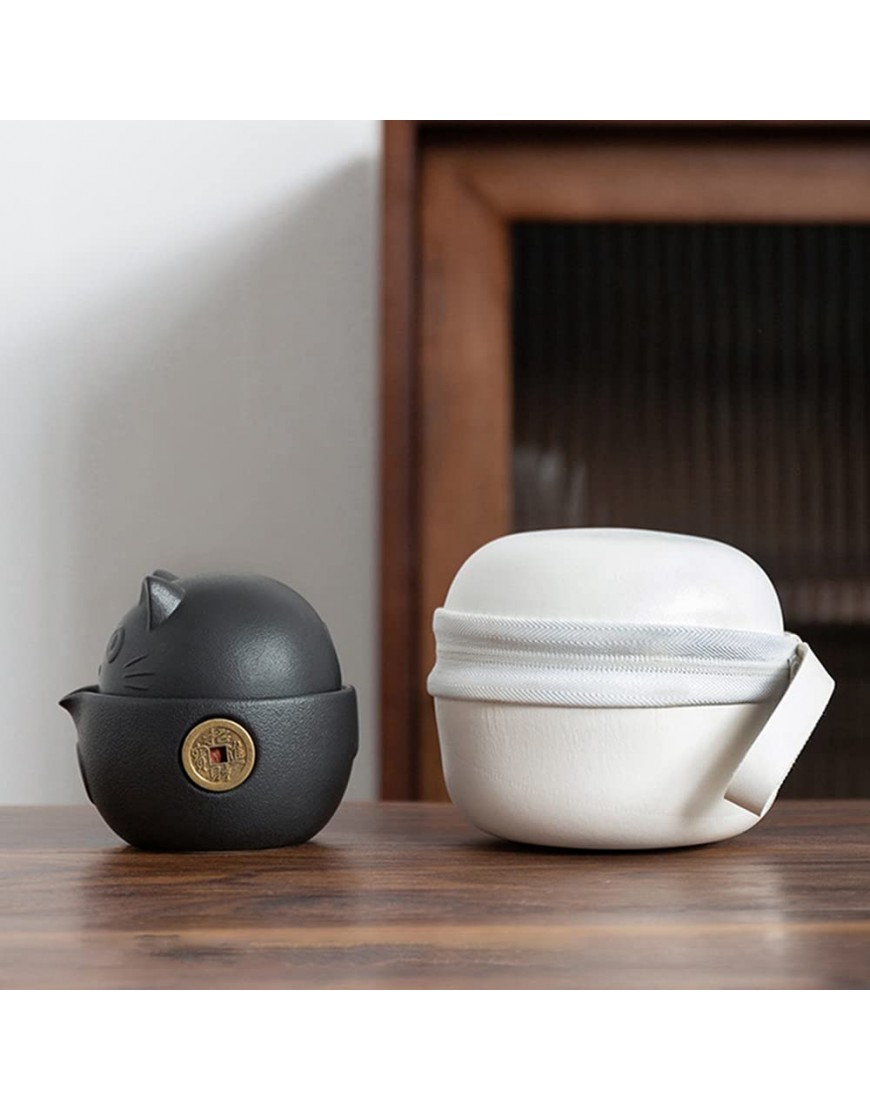 Jesnoe Cut Series Service à thé portable en céramique avec théière tasses à thé sac de voyage pour bureau maison voyage cadeau 1 - B56JVGCUP