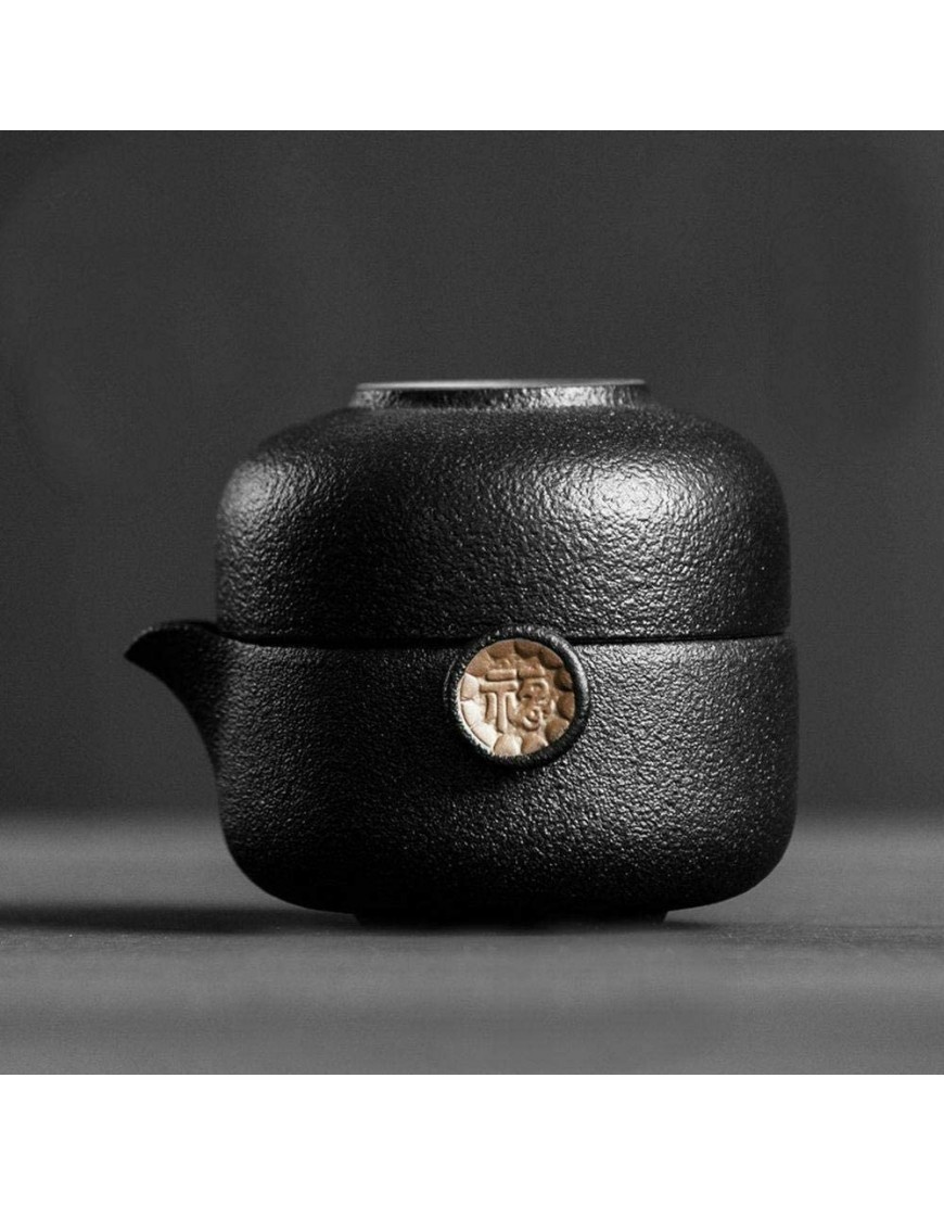 SILOLA Gaiwan Tasse à thé Combinaison en céramique Noire Chinoise Gongfu théière Tasse à thé Voyage Ensemble à thé en Coton Sac de Rangement théière Cadeau - B2M9KWDGL