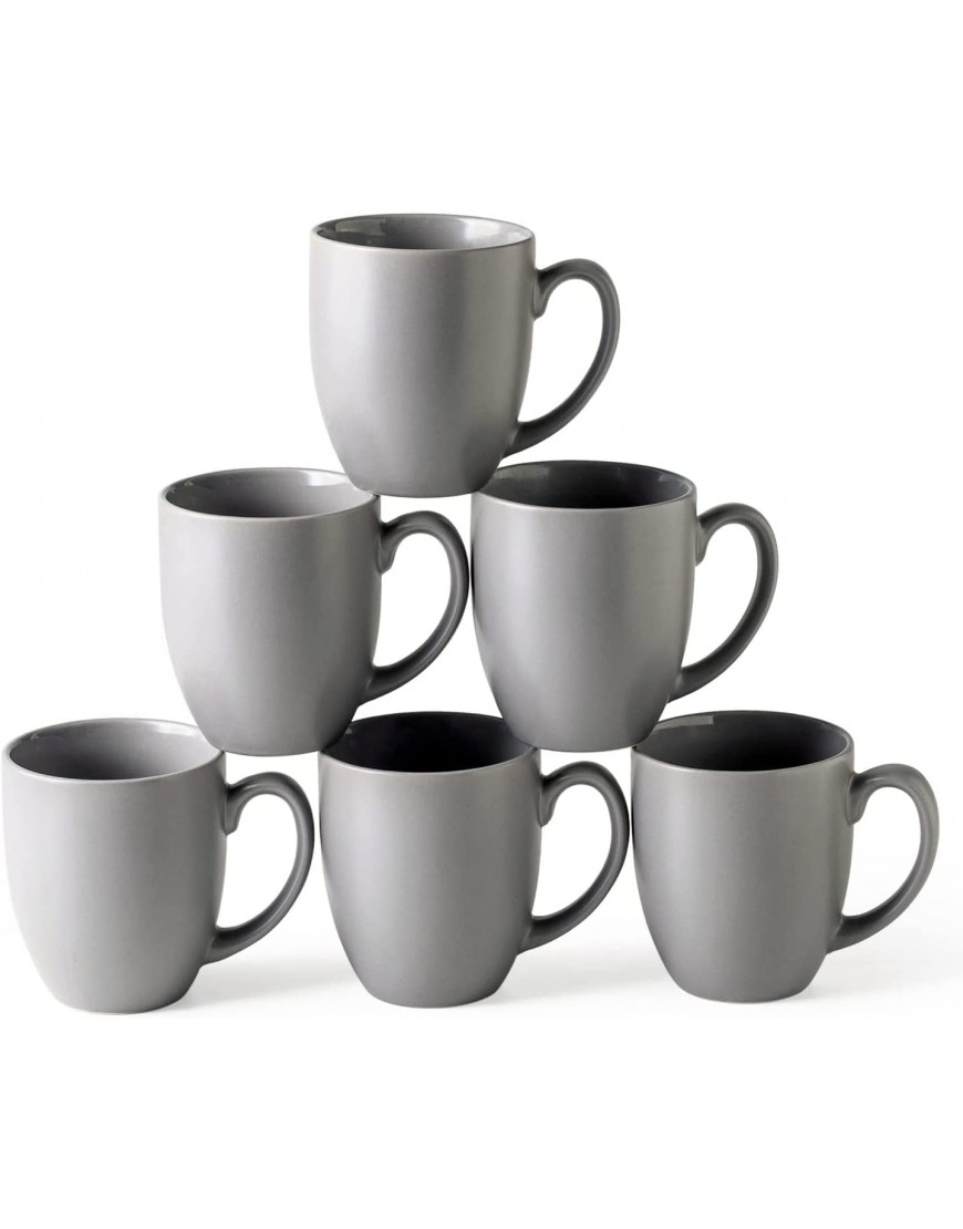 Ensemble de tasses à café ensemble de 6 tasses à café en céramique avec grande poignée tasses à café de 16 oz pour café thé latte cacao. - B1677MTOU