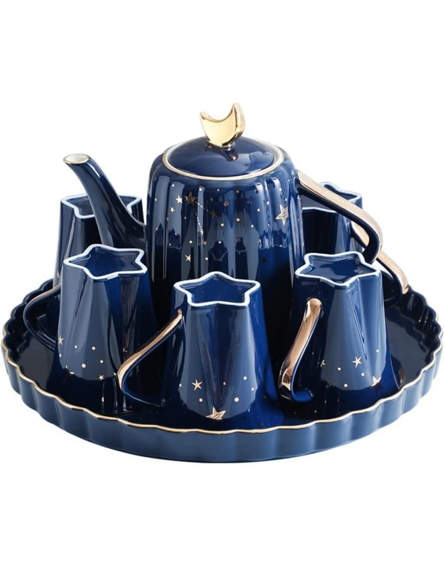 ERGUI Tasse de café en céramique en céramique européenne Bleue Color : A Size - B5H12RCOJ