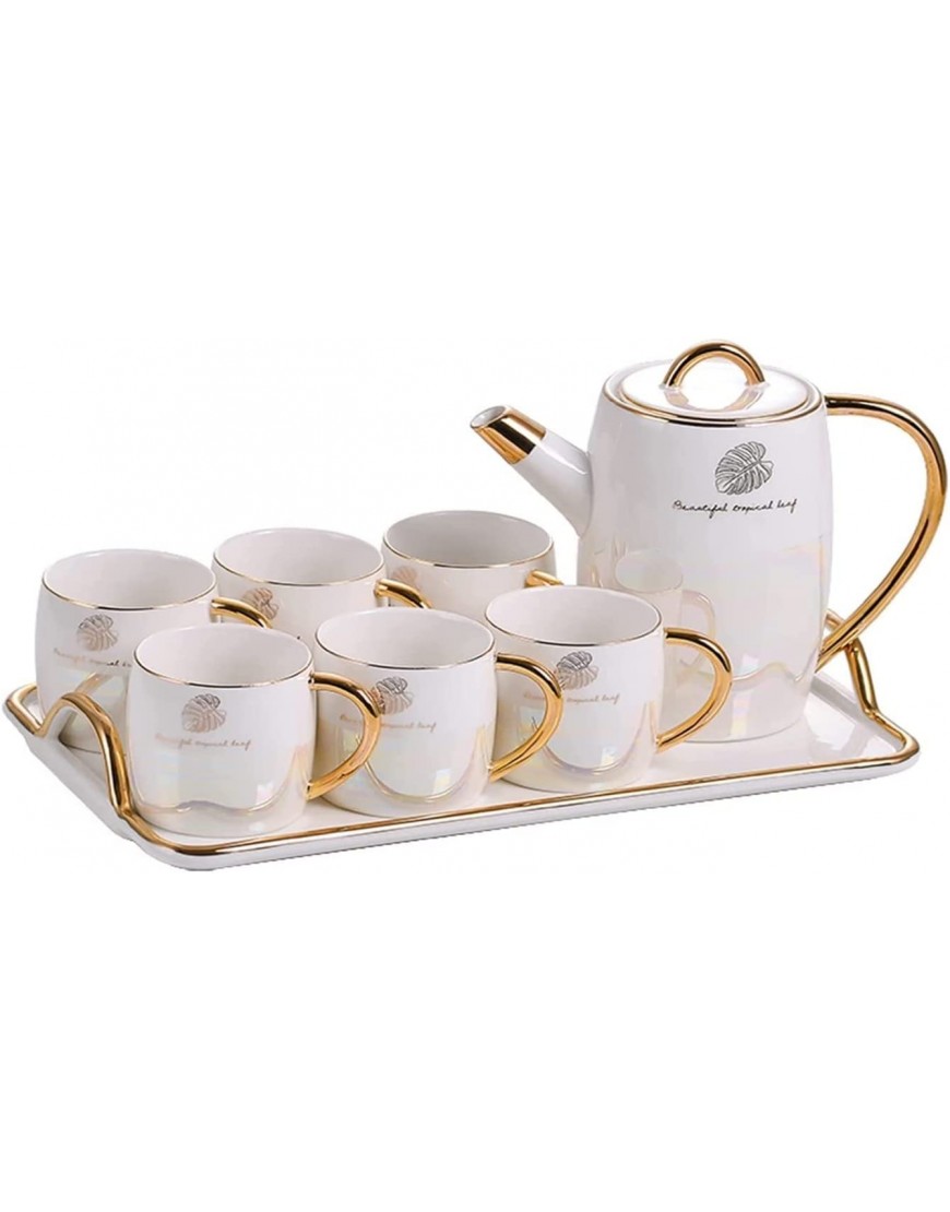 Service à thé en céramique 8 pièces style nordique en porcelaine émaillée pour café et thé - BDH29ZMMG