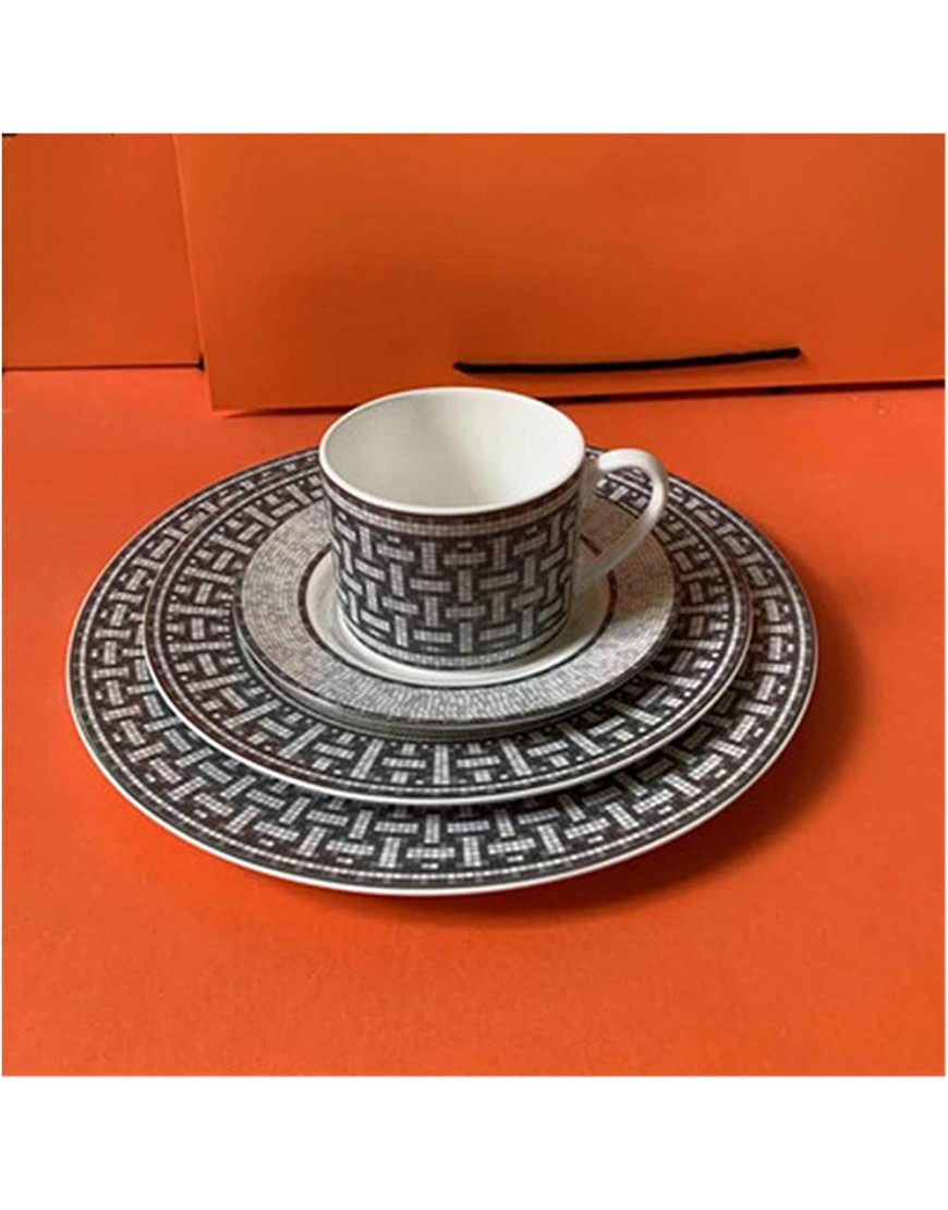 Tasses à café et soucoupes Vaisselle café Plaques Vaisselle Afternoon Tea Set Accueil Cuisine avec boîte-Cadeau Service à Café 334 Color : Blue - B39A1MDTQ