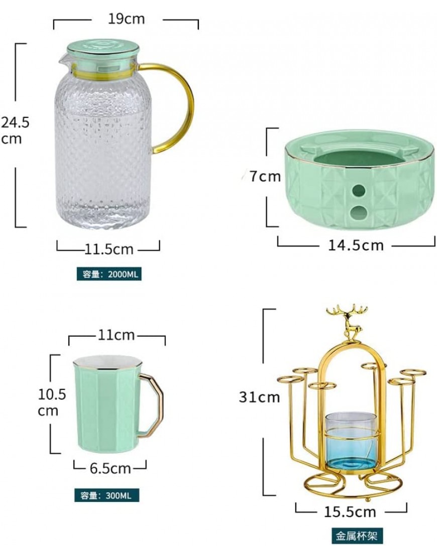 Xyzmdj Tasse d'eau ensemble l'après-midi ensemble de thé ensemble d'eau maison salon nordique en céramique tasse de tasse Color : A Size : 4-cup kit - B3B49PGQW
