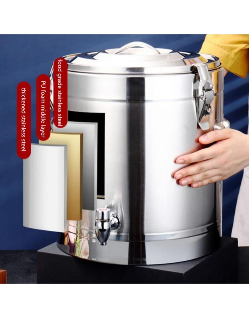 Chaudière à Eau pour urne de Restauration Couvercle verrouillable pour urne à thé en Acier Inoxydable Portable avec Grande poignée de Transport 80L - BDKK8DPQO