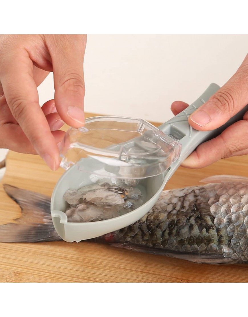 Dépassement d'échelle de poisson en plastique échecs de poisson Échelles rapides enlevant la peau de poisson brosse en plastique écailles de poisson gratte-ciel avec couverture claire - BN93DTOVI