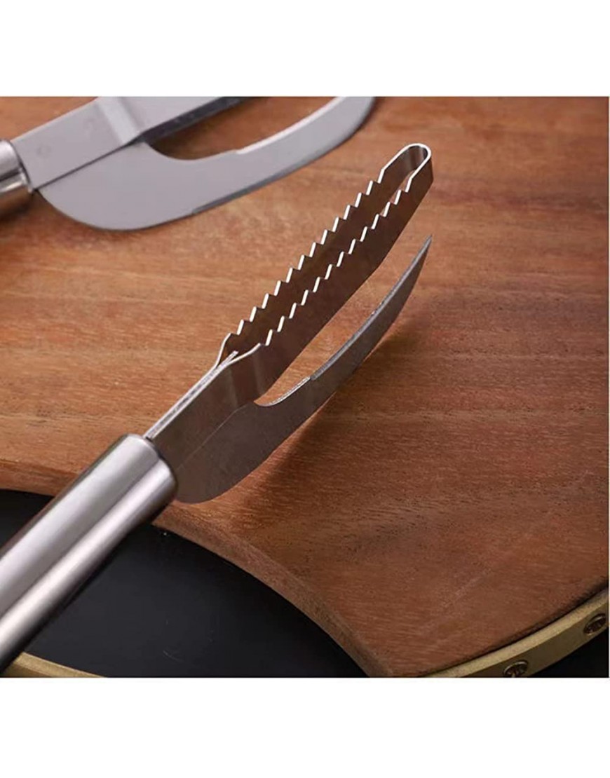 Outil 3-en-1 de coupe de couteau d'écaille de poisson brosse de décapant d'écaille de poisson d'acier inoxydable avec la dent de scie pour des outils de nettoyage de poisson de cuisine 1 pièce - B1W78VODX