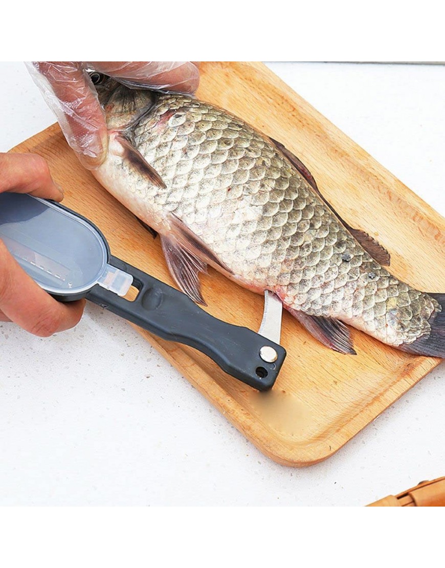 VENNSDIYU 2 X Multi Fish Scales Handy Operation Skin Remover Ustensiles de cuisine noir - BVKKKYESR