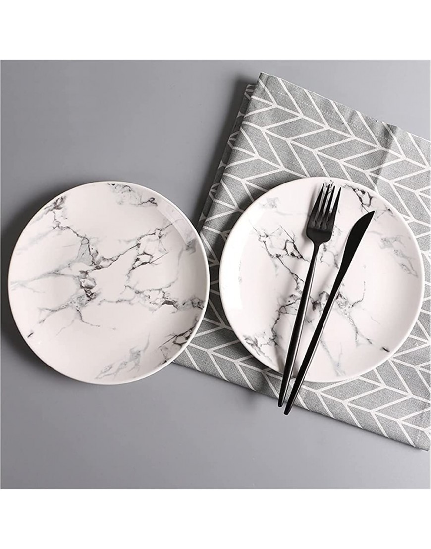 assiette Plaques de dîner en céramique de la texture en marbre Bone de la maison Chine Vaisselle de la vaisselle Steak Ouest Pâtes Disque de gâteau Création Cadeau Cadeaux Plaque ​vaisselle - BKK7VYQBU