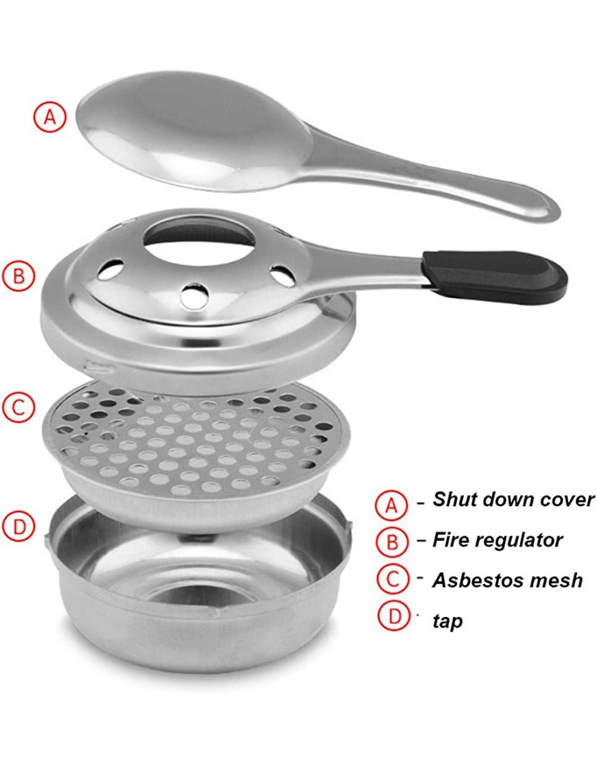 Brûleur à fondue portable en acier inoxydable Réchaud à alcool Pour camping plein air - BME14XDDE