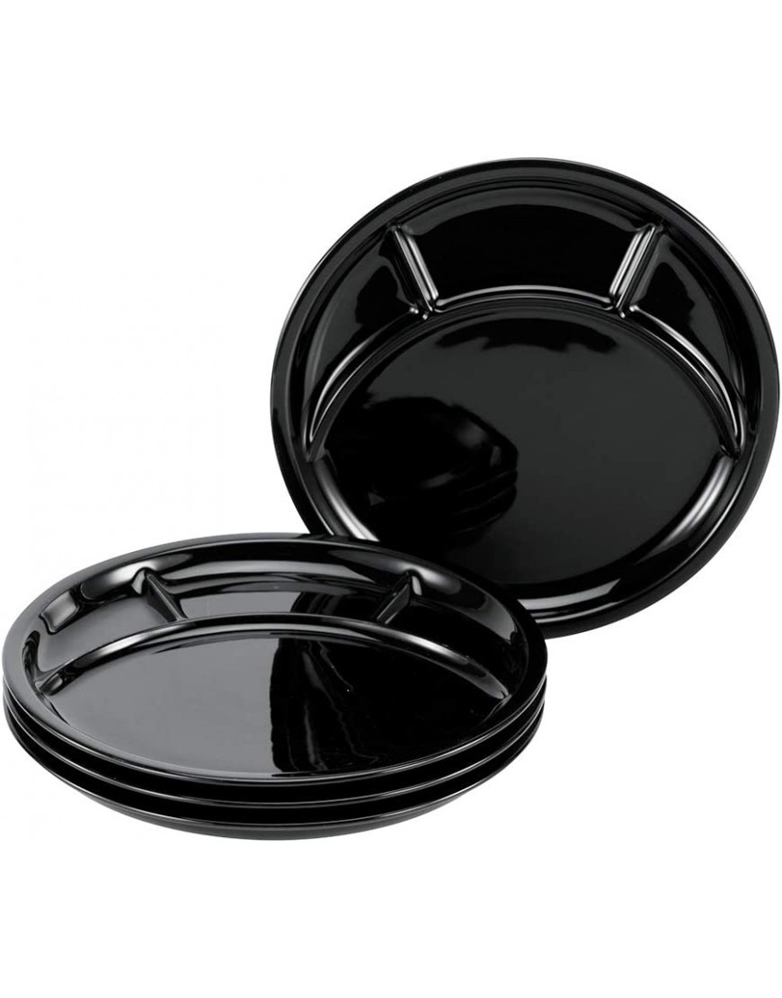 CreaTable 22921 Serie Fondue and Grill Plate UNIVERSAL BLACK Assiettes Fondue plate 4 pieces - B28EKHUWM