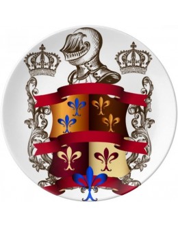 Armour Emblème médiéval Chevaliers d'Europe décoratifs en porcelaine Assiette à dessert 20,3 cm dîner Maison Cadeau - BK34KLKFH