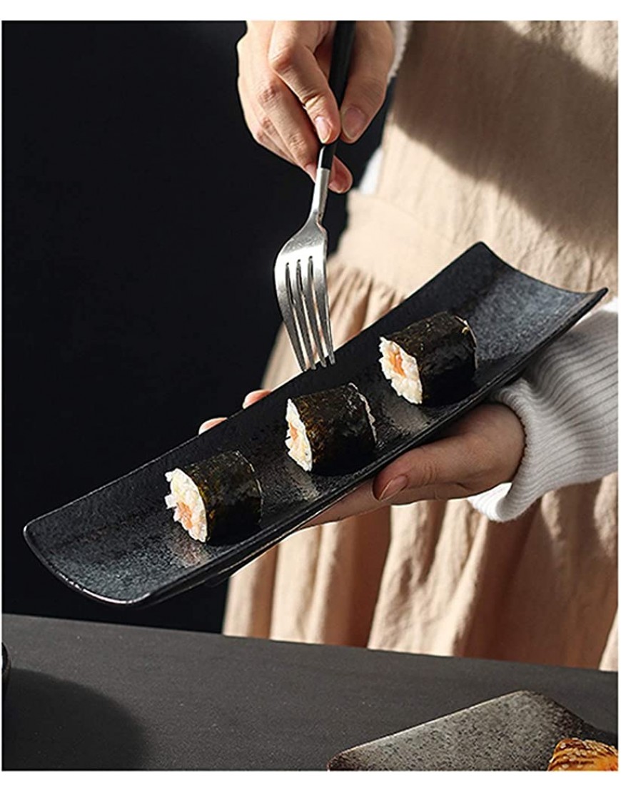 Assiettes à Salade Assiettes à Dessert Plaque rectangulaire en forme de plaque de sushi japonaise en forme de bande rectangulaire personnalité créative maison dim suces assiette de snack Assiettes à D - B36V4LDGF