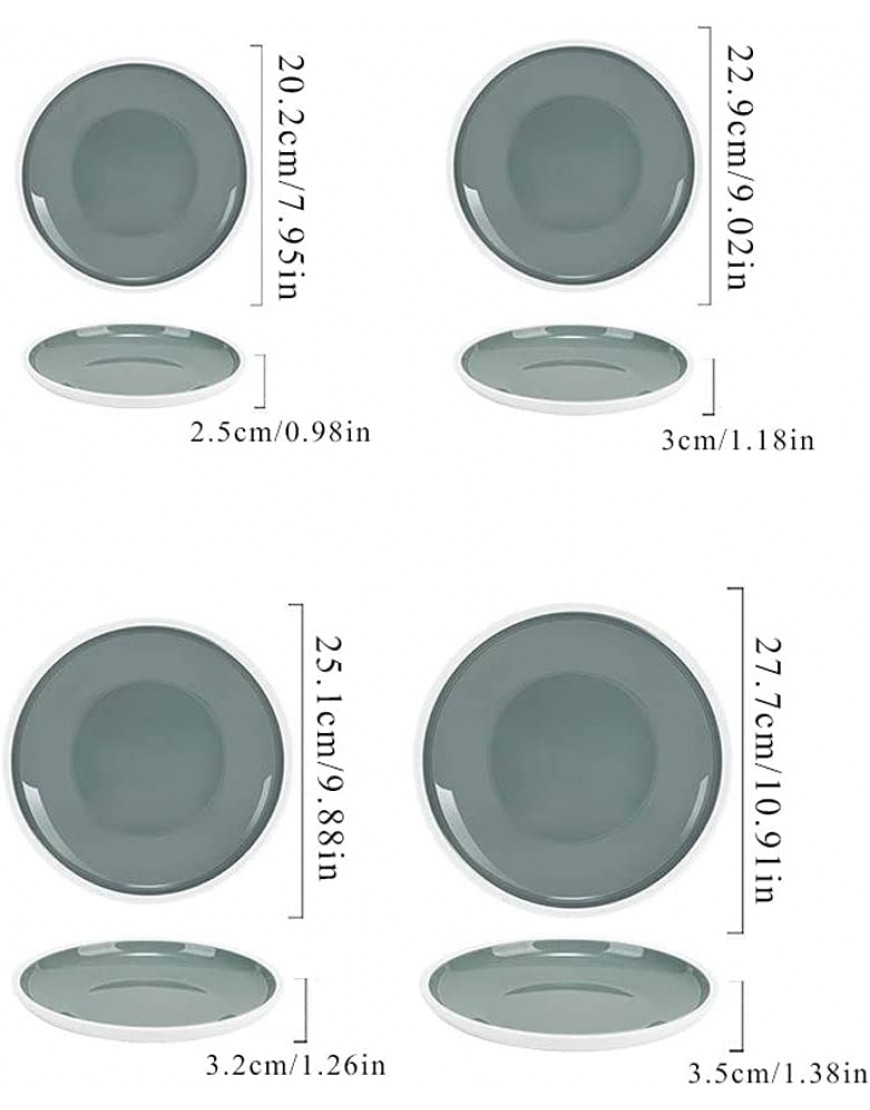 Plats à Dessert Assiettes à Salade Plaques de dessert en plastique de dîner en plastique 10.9inch puce légère résistant idéal for le lave-vaisselle Coffre-fort rond Assiettes à Dîner en Céramique - B2H73XAUW