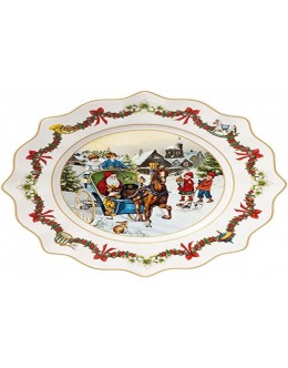 Villeroy & Boch - Annual Christmas Edition assiette de l’année 2022 23,5 x 23,5 x 3 cm porcelaine Premium pièce de collection 14-8626-2646 - B27KKUUVC