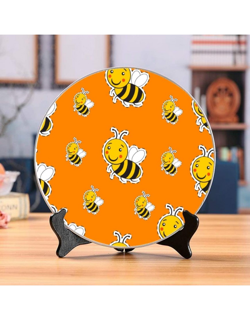 Assiettes décoratives d'abeille et de ruche de coeur de fleur de miel pour la plaque de céramique de cuisine - BB5A8GEMY