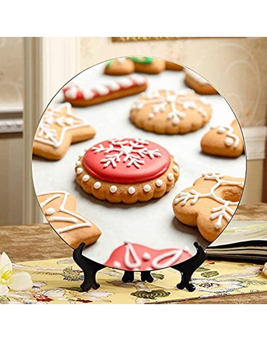 Ensemble de mignons biscuits en pain d'épice assiettes fantaisie plaque d'affichage en céramique maison wobble-plaque avec présentoir décoration ménage moderne plaques en céramique - B5M53RYNG