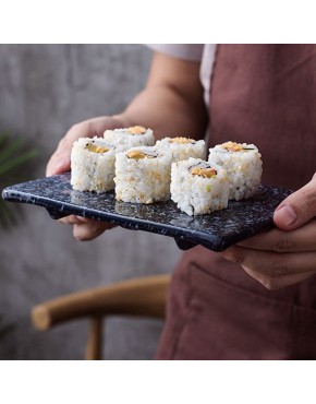 Qihu Cuisine Japonaise Céramique Sushi Plaque Creative Plaque Plate rectangulaire Plat Gâteau Snack Plat Couleur : A Taille : 6.5inches - BNBBAXSQI