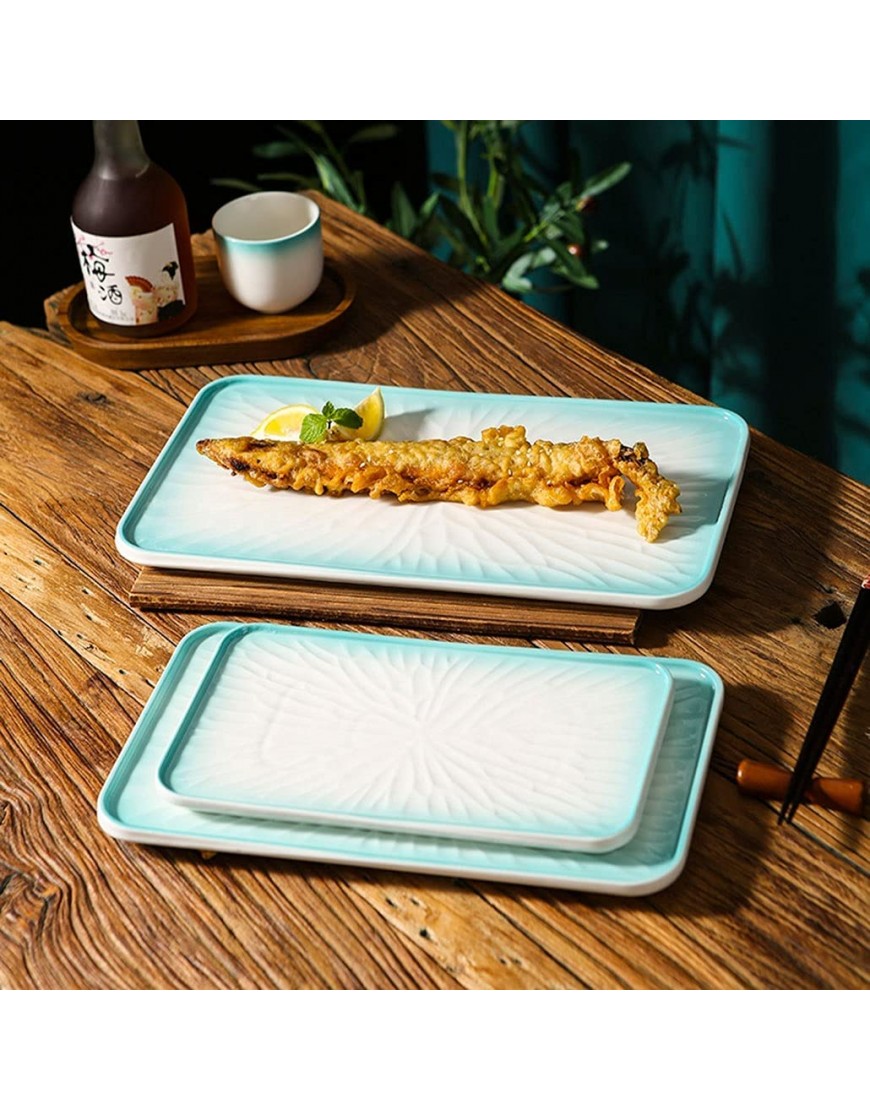 Qihu Vaisselle Japonaise Sushi Plaque Gâteau Plaque Plate Petit Restaurant Fresh Hotel Restaurant Sashimi Steak Plaque Dessert Plaque de réglage de la Table Dessert Couleur : A Taille : 10inches - BW211FBCP
