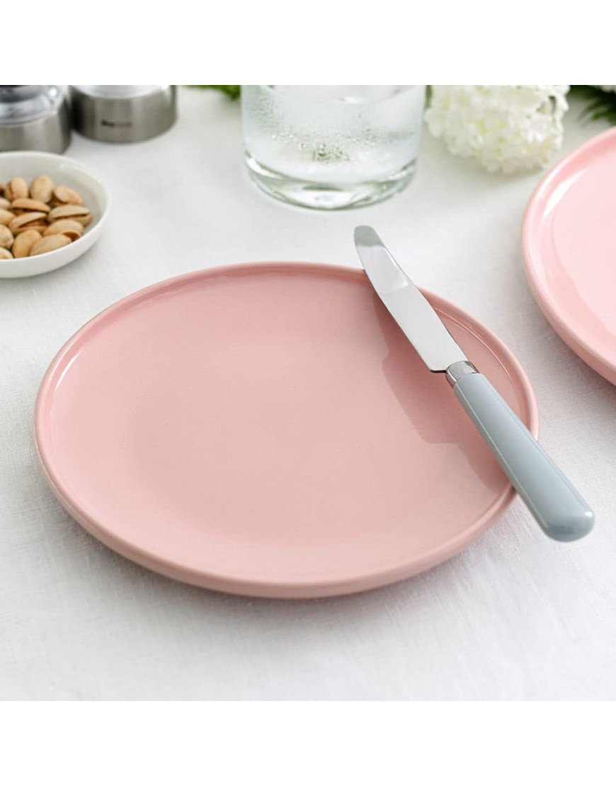 Stockholm Pink Stoneware Side Plate Set of 4-21cm - BM4D9JPIU