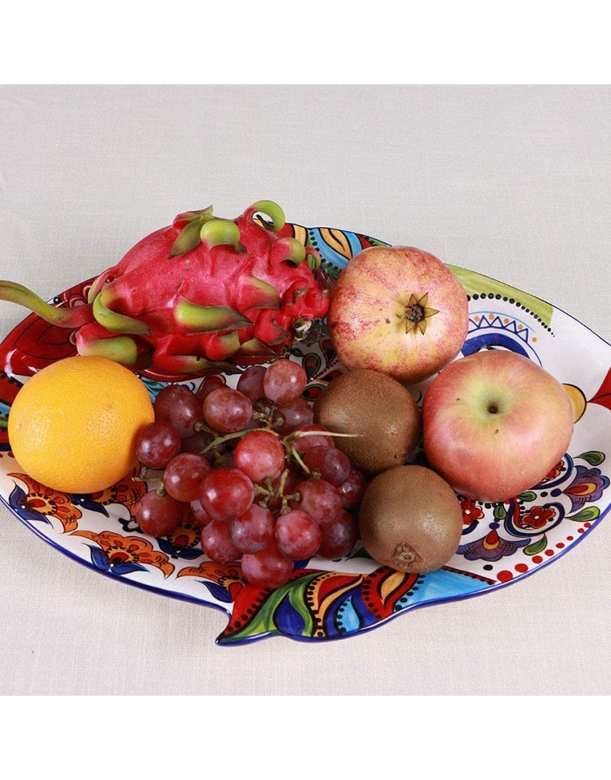 YUNLILI Élégant Plaque de Fruits de Mariage Cuisine Plaque de Palette créative Grand Poisson Plaque de Poisson Plaque de céramique à la Maison Pendule - BQM5JTFZG