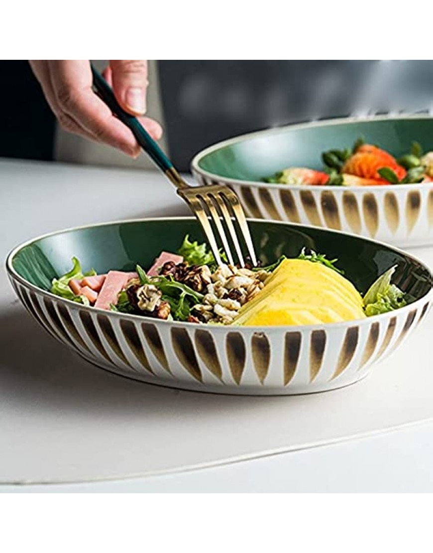 YUZHUKUNGMZ Plaque de Portion de Nourriture Plaques Rondes de céramique de Dessert 1ps for Salade Porcelaine Pain de collations de collations - B8WW6XWYZ