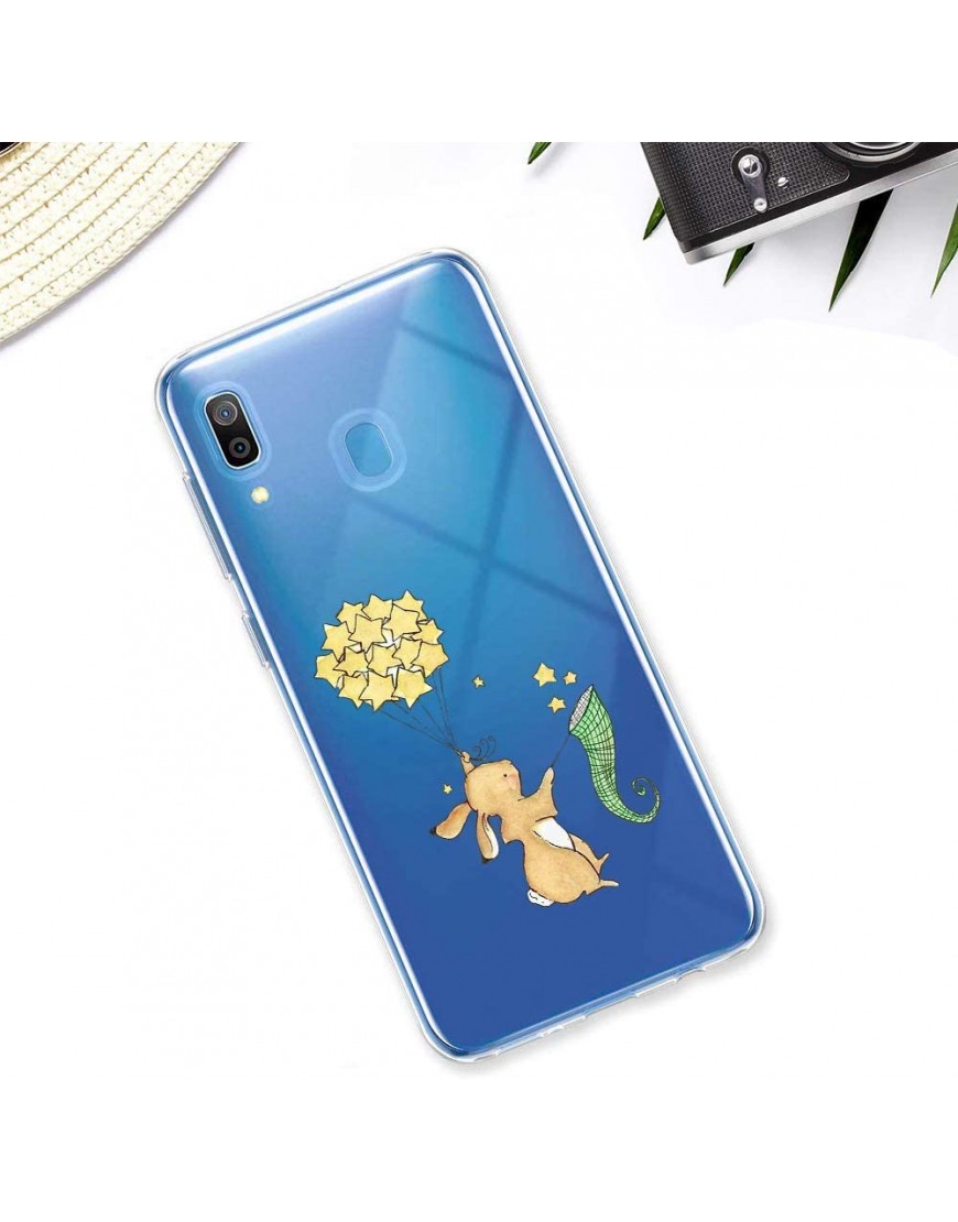 Oihxse Compatible pour Silicone Samsung Galaxy J6 Prime J6 Plus Coque Crystal Transparente TPU Ultra Fine Souple Housse avec Motif [Elephant Lapin] Anti-Rayures Protection EtuiB4 - BB1QKHIVI