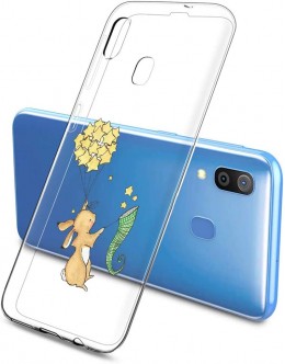 Oihxse Compatible pour Silicone Samsung Galaxy J6 Prime J6 Plus Coque Crystal Transparente TPU Ultra Fine Souple Housse avec Motif [Elephant Lapin] Anti-Rayures Protection EtuiB4 - BB1QKHIVI