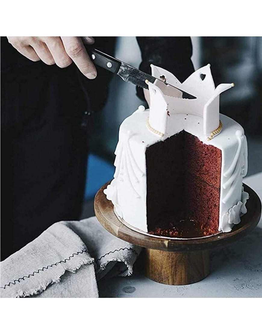 Présentoir de piédestal de gâteau cupcake en bois rond plateau en bois présentoir de beignet supports couverts pour la pâtisserie mariage-16cm - B5W32CXVV