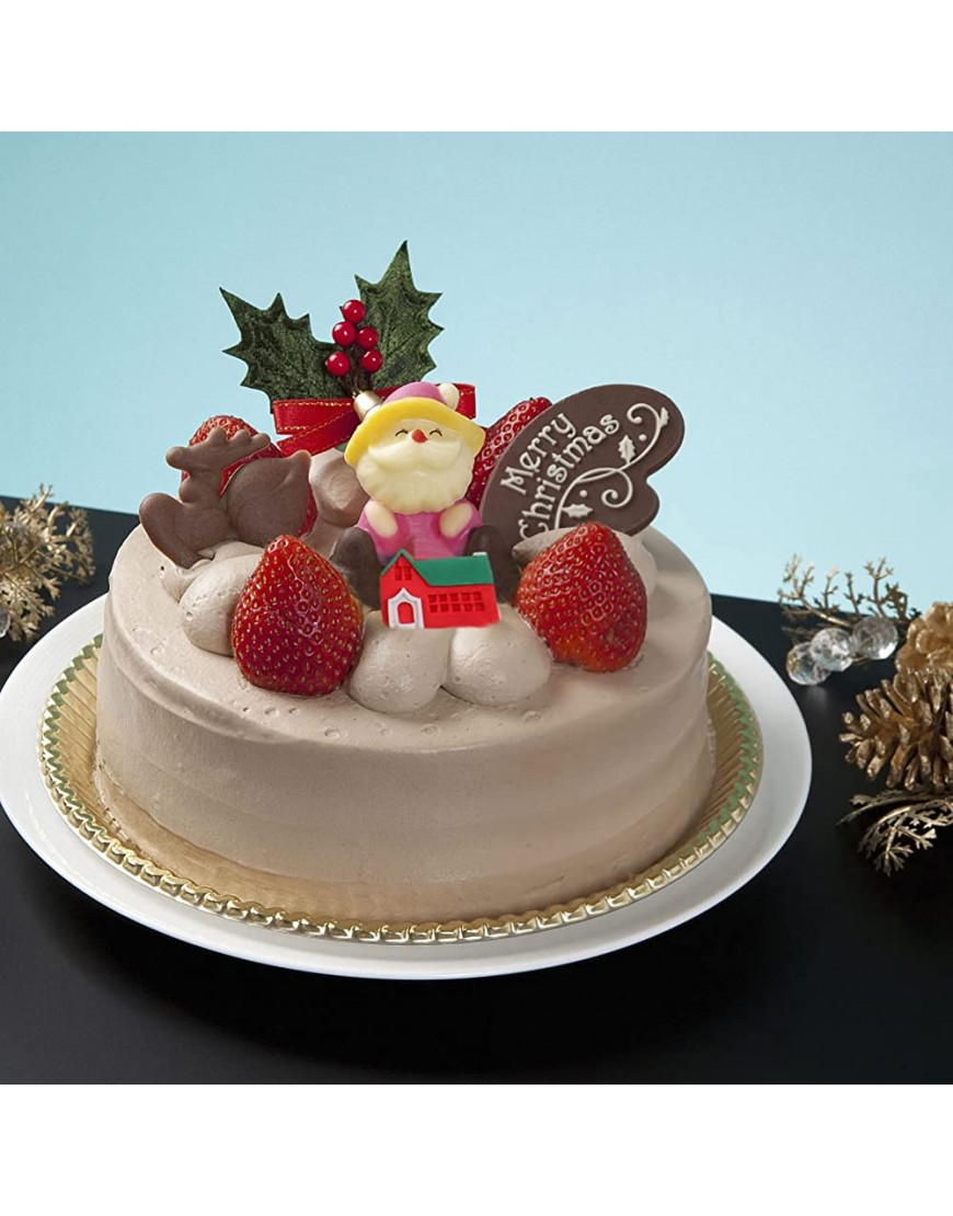 Silicone Noël Chocolat Molds Set: Moule de Cuisson de Gâteau Silicone Xmas Biscuit Biscuits Moule Moulin House Tree Snowman Forme Fondant Moule pour Gum Coller Cupcake Décoration - BJWB2VEJY