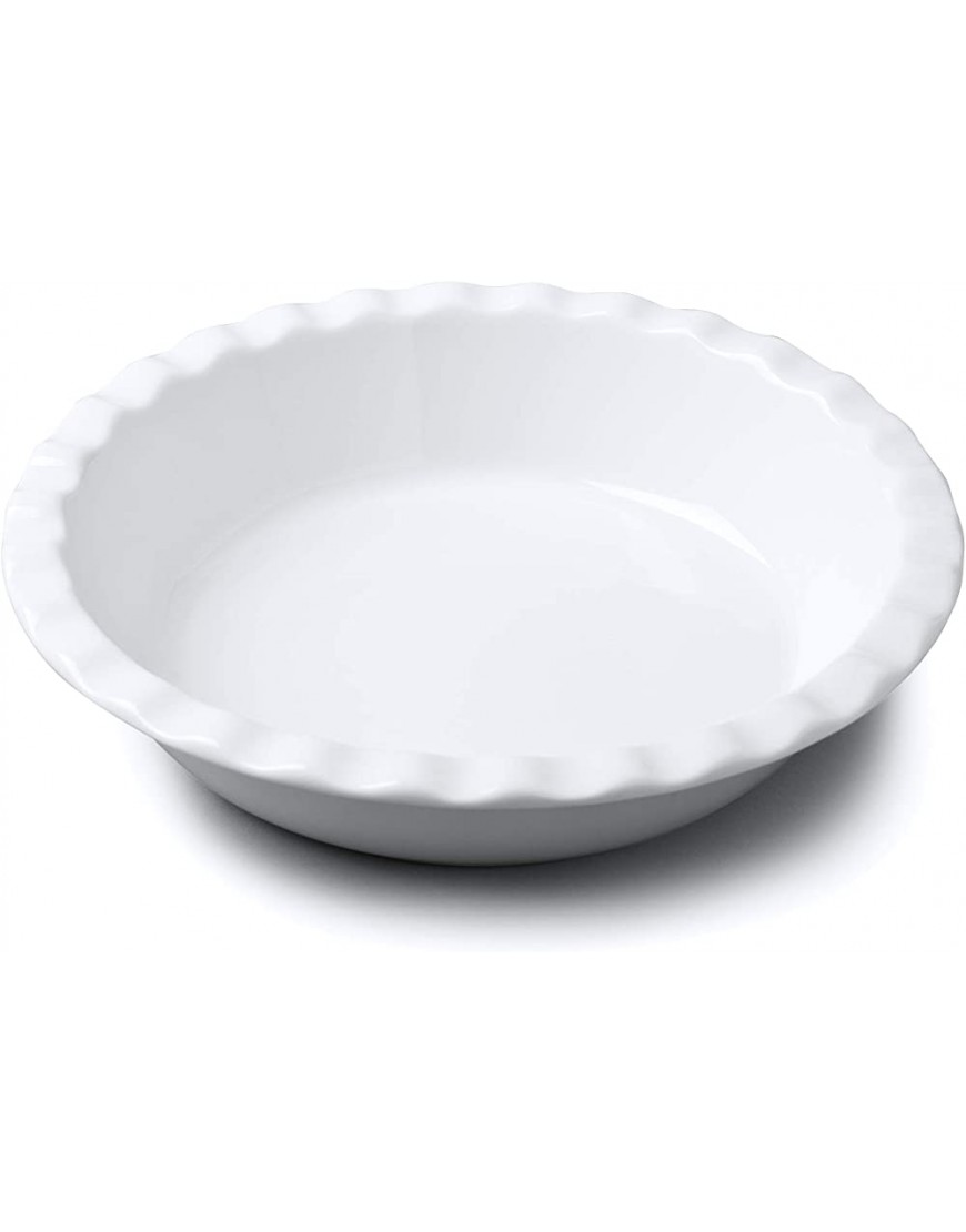 Wm Bartleet & Sons Plat à tarte rond en porcelaine avec bord cranté blanc 27cm - BDVAQLYNJ