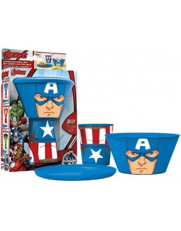 Marvel 53877 Service de table à empiler Captain America Avengers - BVAWNERJZ