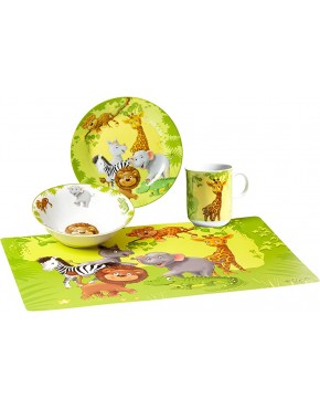 Ritzenhoff & Breker Jeu d’assiettes et tasses Motif animaux de la jungle Set vaisselle coloré - B65EVQXOT