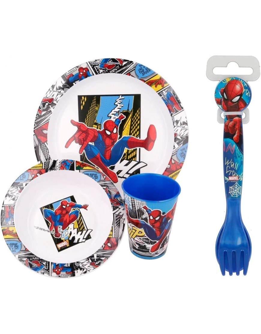 Spiderman Graffiti Ensemble de vaisselle 3 pièces pour enfant avec assiette bol et gobelet - BEB8KMRUD
