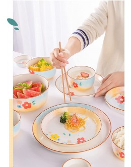 Ensemble de vaisselle en céramique ensembles de bols et assiettes en porcelaine ensemble de vaisselle en grès de style japonais ensembles de vaisselle de cuisine 18 pièces Service pour 4 cadeau po - BKBB9LVJI
