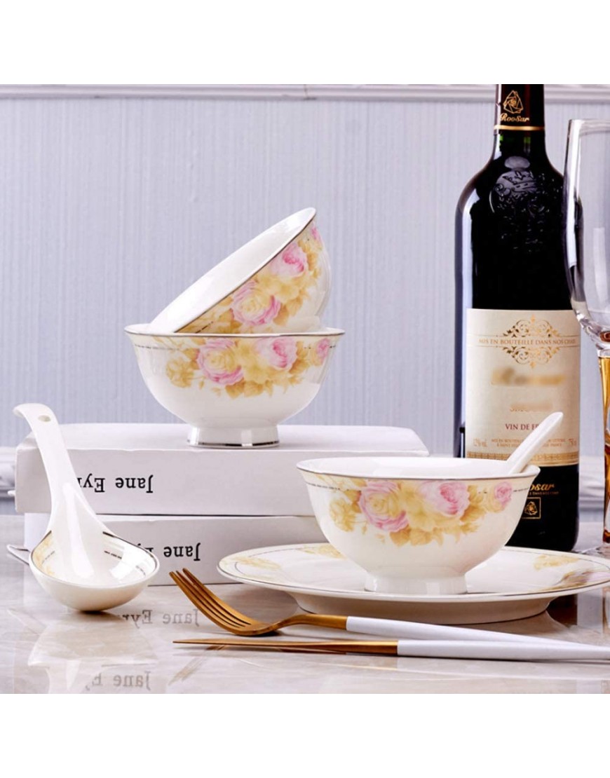 Service de table 46 pièces en porcelaine anglaise Vaisselle en porcelaine Convient pour un four à micro-ondes et au lave-vaisselle Convient pour une variété de cuisines - BH1VJZXCW