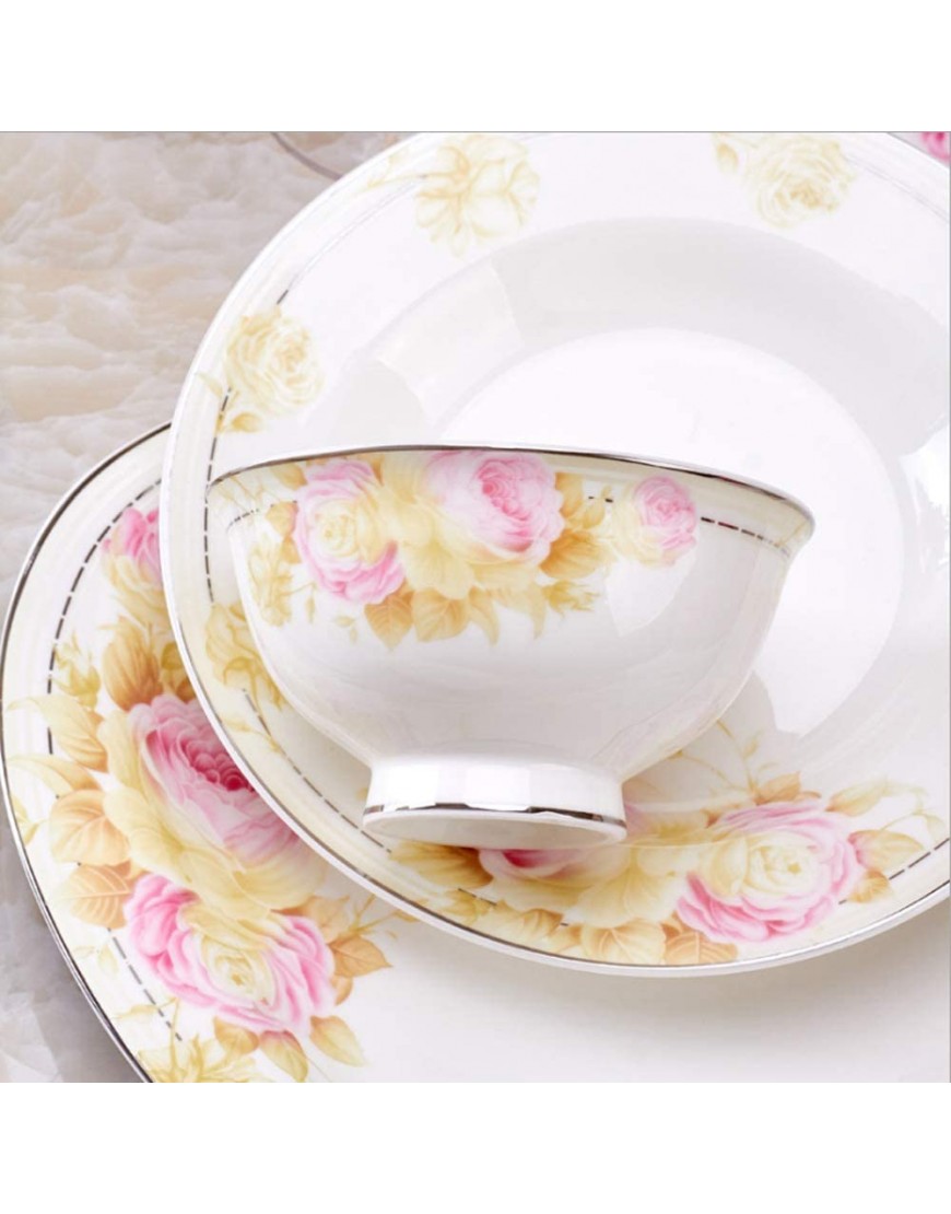 Service de table 46 pièces en porcelaine anglaise Vaisselle en porcelaine Convient pour un four à micro-ondes et au lave-vaisselle Convient pour une variété de cuisines - BH1VJZXCW