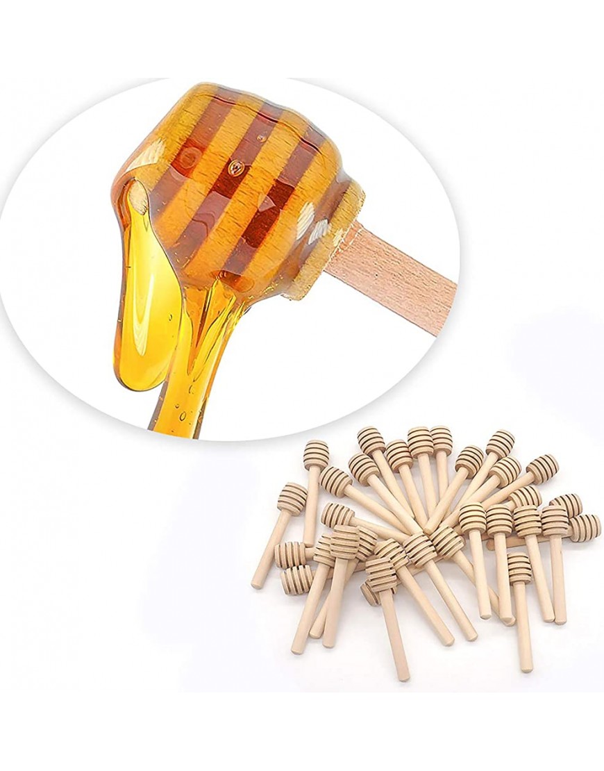 Powstro Barre à miel en bois bâtons à miel mélangeur mini bâtonnets à confiture en bois pour bar boisson restaurant cuisine fête de mariage - BQHWDFYKU