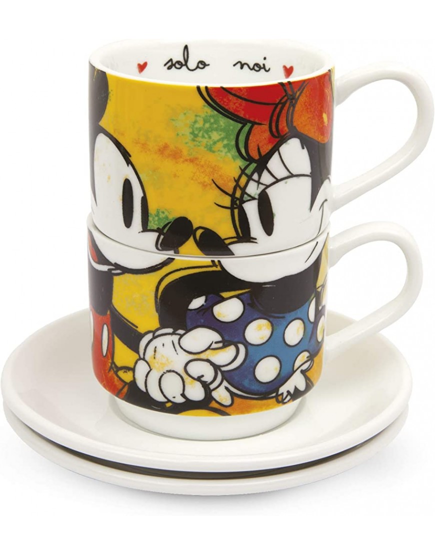 Egan service 2 tasses à café empilables Mickey Mouse - BH62NVWQZ