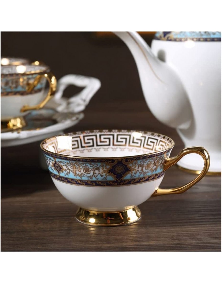 Palace European Bone China Service à café en porcelaine anglaise de haute qualité exquise en céramique avec tasse à thé et plateau - BK6J2ULTV