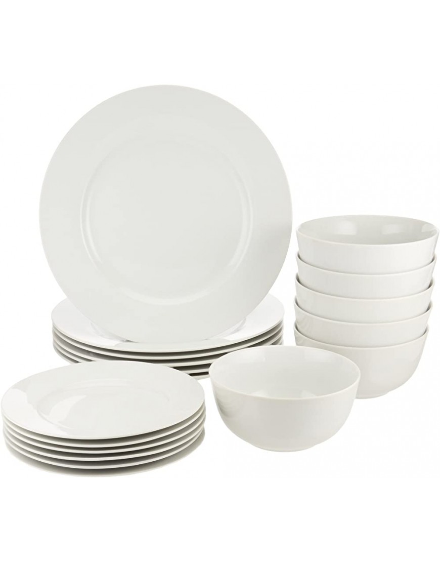 Basics Service de table en porcelaine pour 6 personnes 18 pièces + Basics Batterie de cuisine - BM9HEQOSG