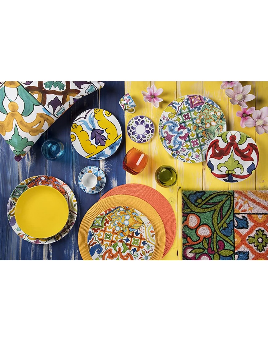 Excelsa Service Assiettes 18 pièces Lisbonne Porcelaine et céramique Multicolore. - B5ED7SDLE