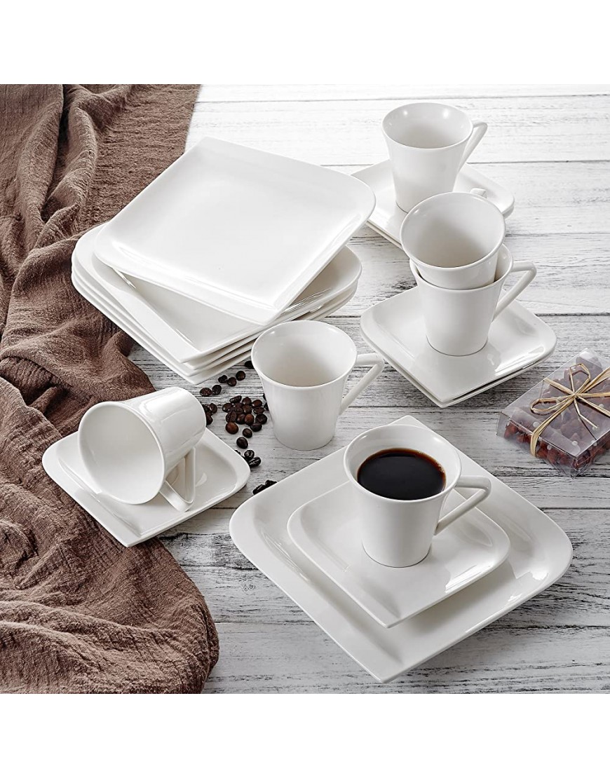 vancasso série Gitana vaisselle blanche service de table 30 pièces pour 6 personnes en porcelaine - BMJBMXVPV
