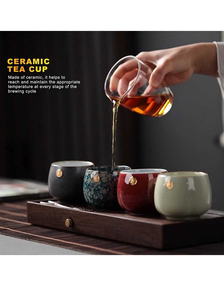 Ensemble de Thé Kung Fu en Céramique Chinoise Vaisselle à thé Tasses à thé Classiques Minuscule Slim Petit Cadeau Artisanal Traditionnel#1 - BB943MFCA