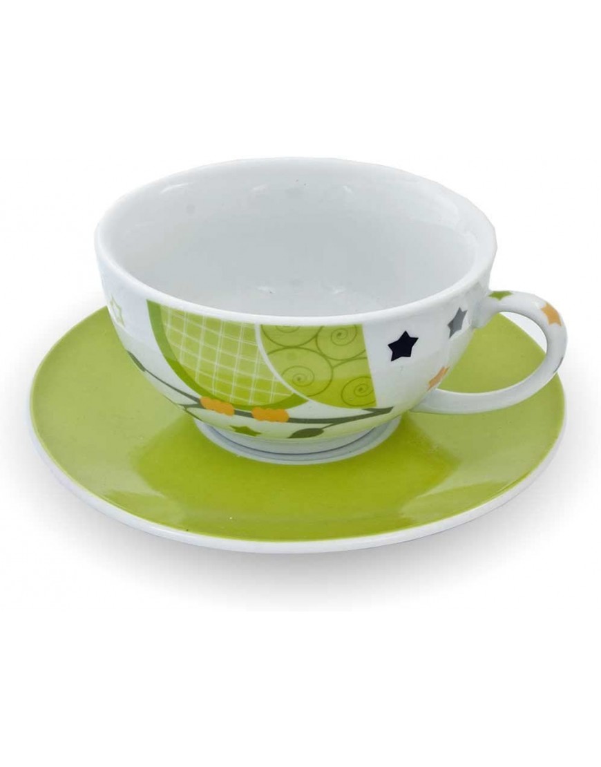 G. Wurm GmbH + Co. KG Ensemble à thé en Porcelaine Tea for One Service à thé Théière avec Soucoupe Motif Chouette Vert Blanc - B5DJNPOZB