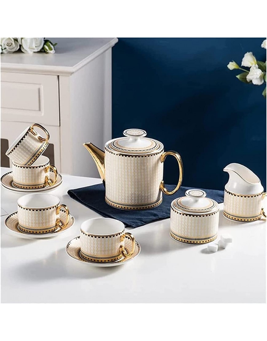 Service à thé 11 pièces en céramique Continental avec soucoupe théière thé de l'après-midi - BNQW9LCEM