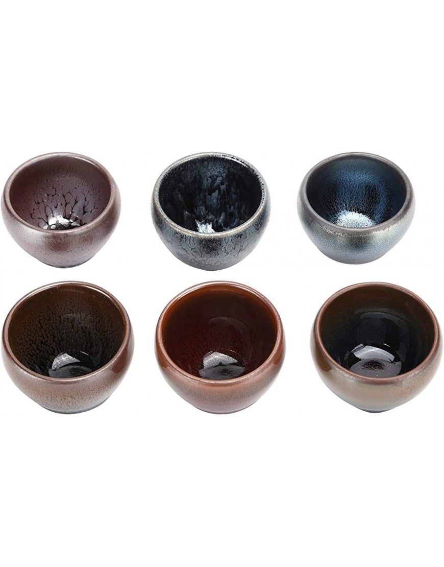 Set de 6 tasses à thé Kung Fu petite tasse à café en céramique japonaise Set de tasses à thé portable avec boîte cadeau pour la maison le bureau #1 - B51H6JNSL